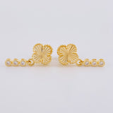 Topos Trebol Diamantado Colgantes 2.9 g / 20 mm Oro Amarillo 18K