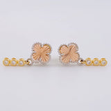 Topos Trebol Diamantado Colgantes 2.9 g / 20 mm Tres Oros 18K