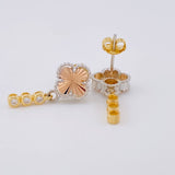 Topos Trebol Diamantado Colgantes 2.9 g / 20 mm Tres Oros 18K