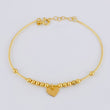 Pulso Aro Bolas Placa Corazón 3.75 g / 17.1 cm / 3 mm Oro Amarillo 18K