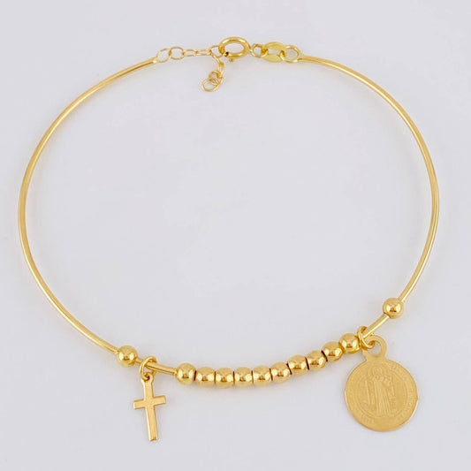 Pulso Aro Bolas San Benito 4.1 g / 18.2 cm / 3 mm Oro Amarillo 18K