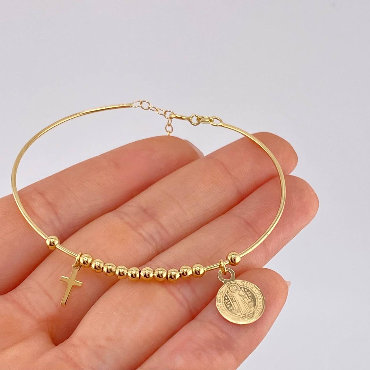 Pulso Aro Bolas San Benito 4.1 g / 18.2 cm / 3 mm Oro Amarillo 18K