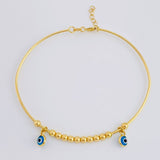 Pulso Aro Bolas Ojo Turco 4.1 g / 17.9 cm / 3 mm Oro Amarillo 18K