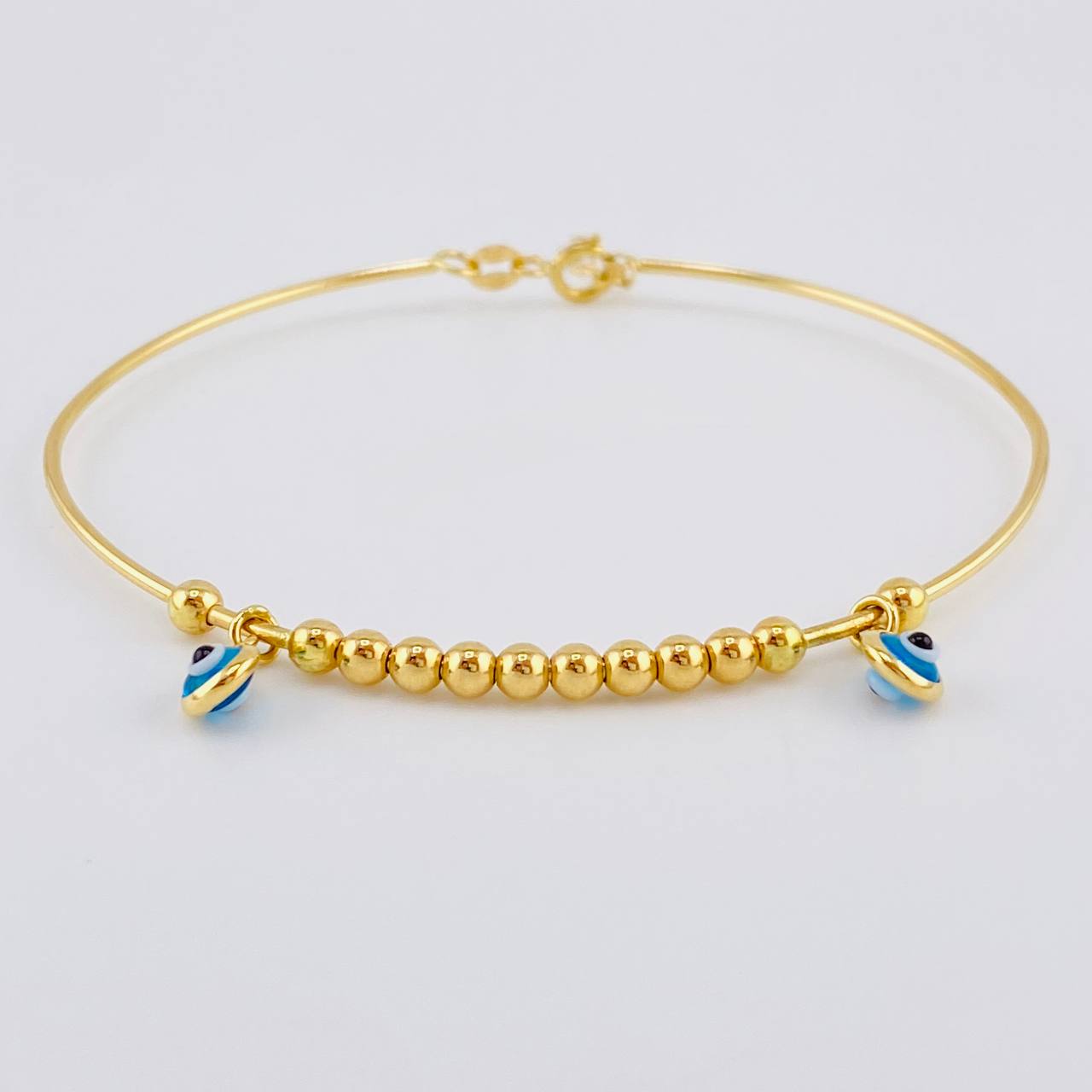 Pulso Aro Bolas Ojo Turco 4.1 g / 17.9 cm / 3 mm Oro Amarillo 18K