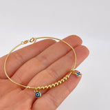 Pulso Aro Bolas Ojo Turco 4.1 g / 17.9 cm / 3 mm Oro Amarillo 18K