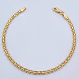 Pulso Chino 2.5gr / 20.1cm / 3mm Oro Amarillo +1 18K &