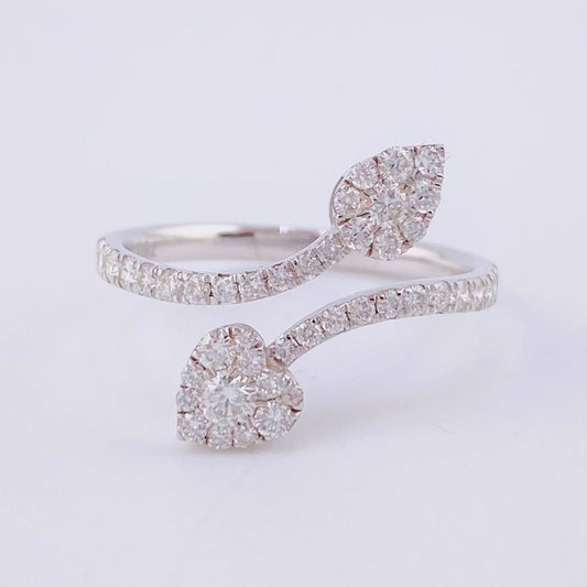 Anillo Enredadera Diamantes 0.63pts Diamantes 63pts 2.3g / T6 3/4 Oro Blanco 18K