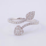 Anillo Enredadera Diamantes 0.63pts Diamantes 63pts 2.3g / T6 3/4 Oro Blanco 18K