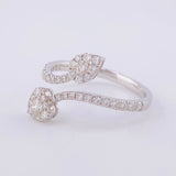 Anillo Enredadera Diamantes 0.63pts Diamantes 63pts 2.3g / T6 3/4 Oro Blanco 18K