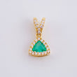 Dije Glamour Esmeralda 40pts Diamante 0.25pts 2.05g / 1.7cm Oro Amarillo 18K