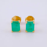 Topos Canasta Cuadrada Esmeralda 100pts 2.1g / 6.2mm Oro Amarillo 18K
