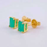Topos Canasta Cuadrada Esmeralda 100pts 2.1g / 6.2mm Oro Amarillo 18K