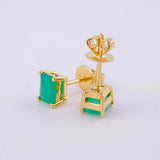Topos Canasta Cuadrada Esmeralda 100pts 2.1g / 6.2mm Oro Amarillo 18K