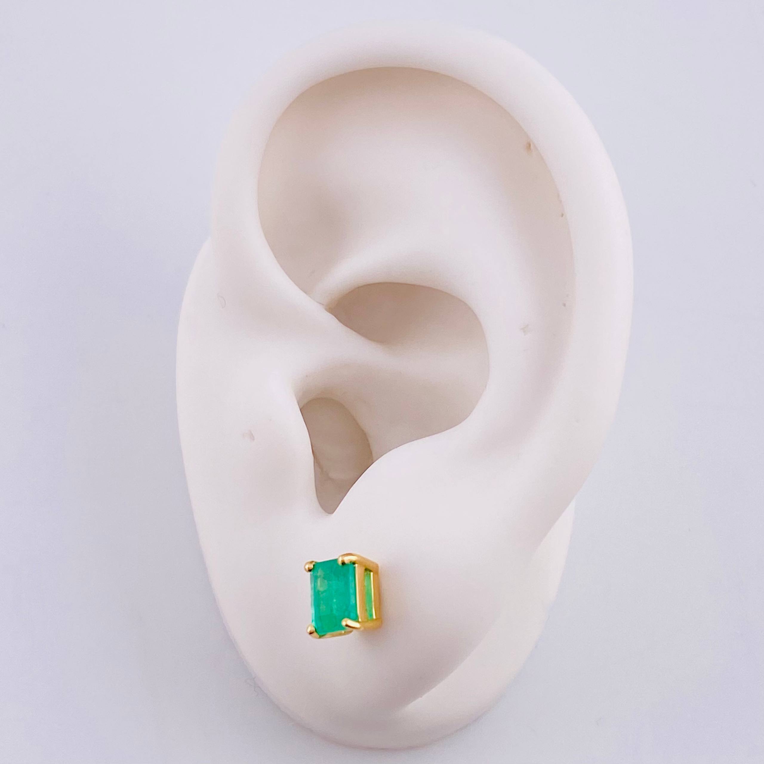 Topos Canasta Cuadrada Esmeralda 100pts 2.1g / 6.2mm Oro Amarillo 18K