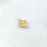 Herraje Trebol 0.45gr / 1.3cm-Bordeado Diamantado Oro Amarillo Nac.Esp. 18K *