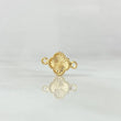 Herraje Trebol 0.45gr / 1.3cm-Bordeado Diamantado Oro Amarillo Nac.Esp. 18K *