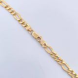 Cadena Figaro 15.25gr / 69.3cm / 5.2mm Texturizada Oro Amarillo +0 18K &