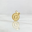 Dije Letra G Mate 0.55gr / 1.5cm / Circulo Cargador Bordeado Oro Amarillo 18K ©