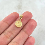Dije Letra R 0.6gr / 2cm / Circulo Bordeado Oro Amarillo 18K