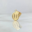Dije Letra U 0.55gr / 2cm / Circulo Bordeado Oro Amarillo 18K