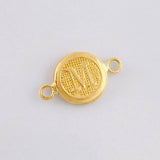 Herraje Circulo Letra M 0.35g / 1.5cm Oro Amarillo 18K