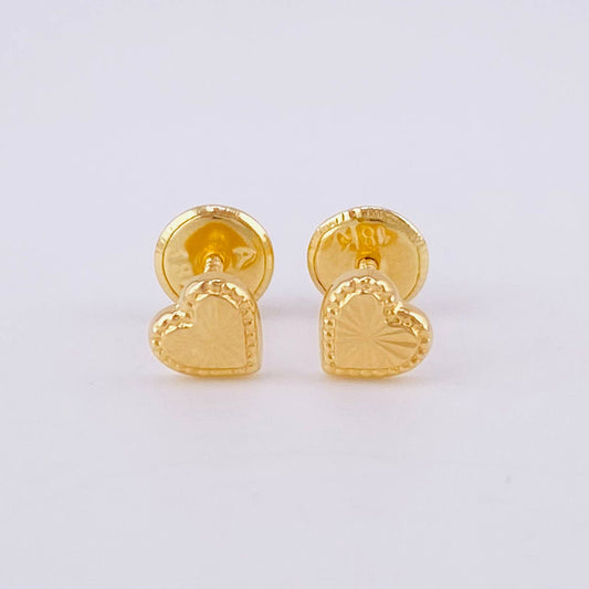 Topos Corazón Diamantado 0.5g / 5.15mm Oro Amarillo 18K