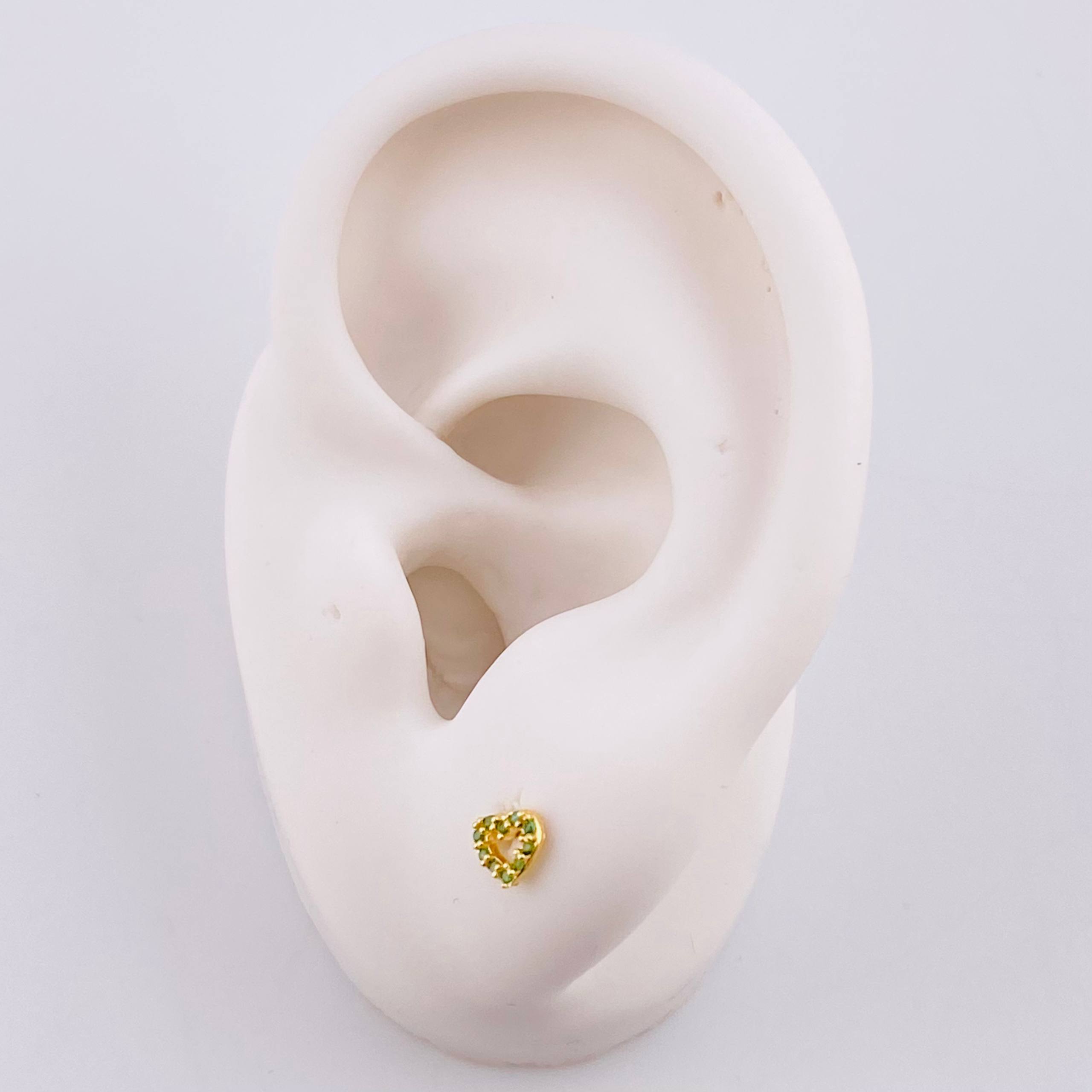 Topos Corazón Silueta 0.55g / 4.55mm Oro Amarillo 18K