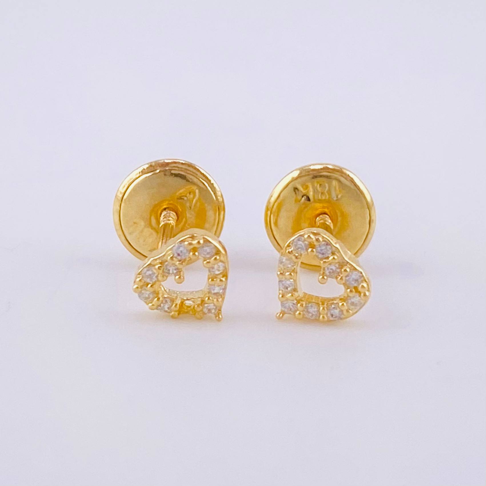 Topos Corazón Silueta 0.55g / 4.55mm Oro Amarillo 18K