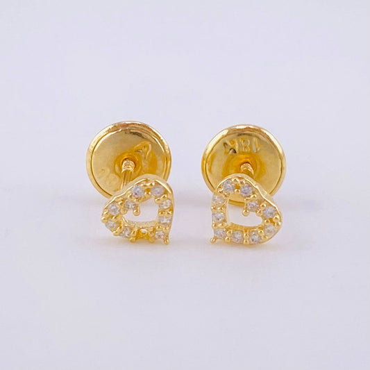 Topos Corazón Silueta 0.55g / 4.55mm Oro Amarillo 18K