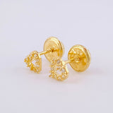 Topos Corazón Silueta 0.55g / 4.55mm Oro Amarillo 18K