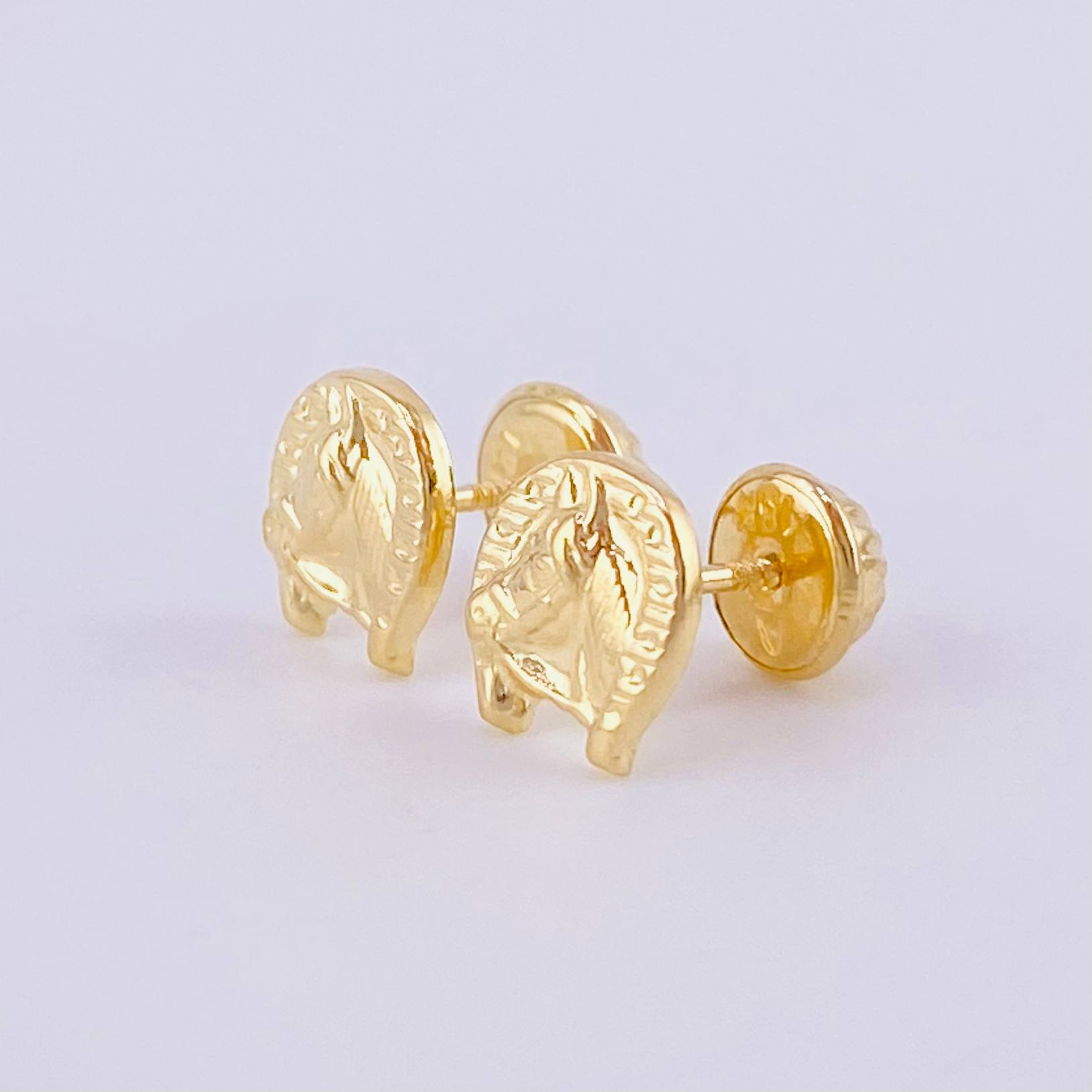 Topos Herradura Caballo 0.6g / 7.4mm Oro Amarillo 18K