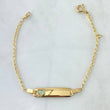 Pulso Bebé Espiga Placa Rectangular Corazon 1.8gr / 12cm-14cm / 1.6mm Resina Verde Graduable Oro Amarillo 18K ©