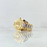 Anillo Sello Correa Corona RX 7.3gr / T11 1/2 / Dos Oros Amarillo Blanco 18K ©