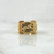 Anillo Caballo RX 10.55gr / T9 / Circones Negros Oro Amarillo 18K ©