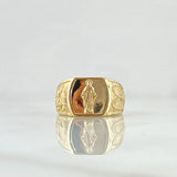 Anillo Virgen Milagrosa Sello Camandula 4.3gr / T7 / Oro Amarillo 18K