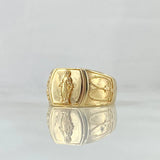 Anillo Virgen Milagrosa Sello Camandula 4.3gr / T7 / Oro Amarillo 18K