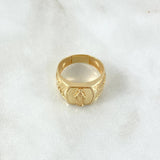 Anillo Virgen Milagrosa Sello Camandula 4.3gr / T7 / Oro Amarillo 18K