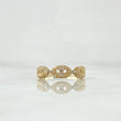 Anillo GC 1.8gr / T7 / Circones Blancos Oro Amarillo 18K