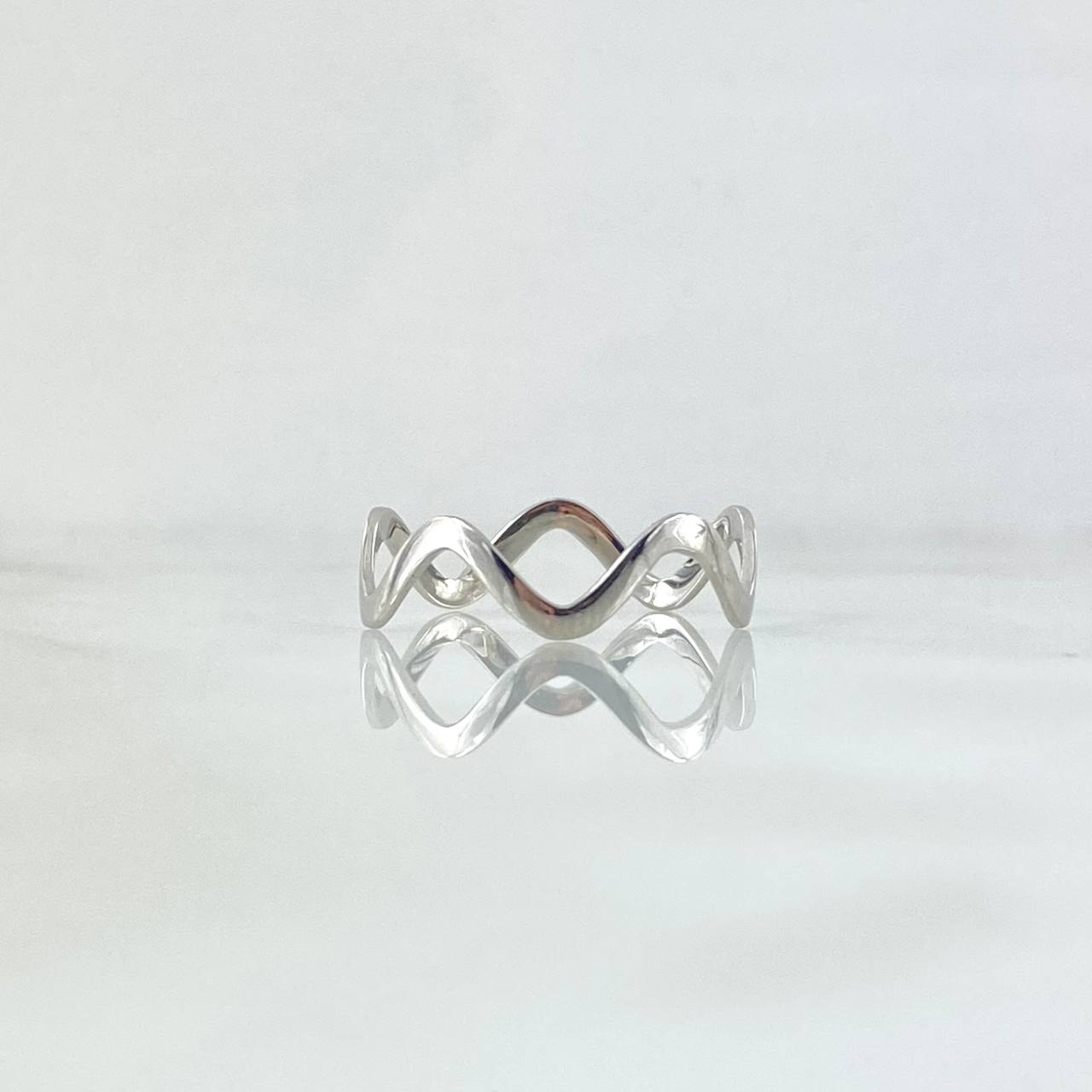 Anillo Zig - Zag 0.95gr / T7 / Oro Blanco 18K *