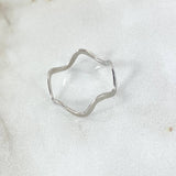Anillo Zig - Zag 0.85gr / T4 3/4 / Oro Blanco 18K ©