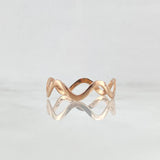 Anillo Zig - Zag 0.9gr / T7 1/2 / Oro Rosa 18K ©
