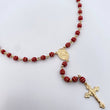 Rosario Virgen Maria 21.7gr / 58cm / 5mm Neoros 2 Rayas Rojos Oro Amarillo 18K $