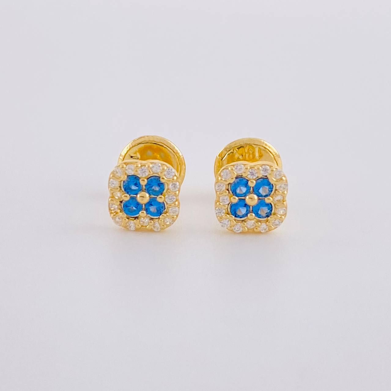 Topos Trebol Tupido 0.85g / 5.7mm Oro Amarillo 18K