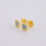 Topos Trebol Tupido 0.85g / 5.7mm Oro Amarillo 18K