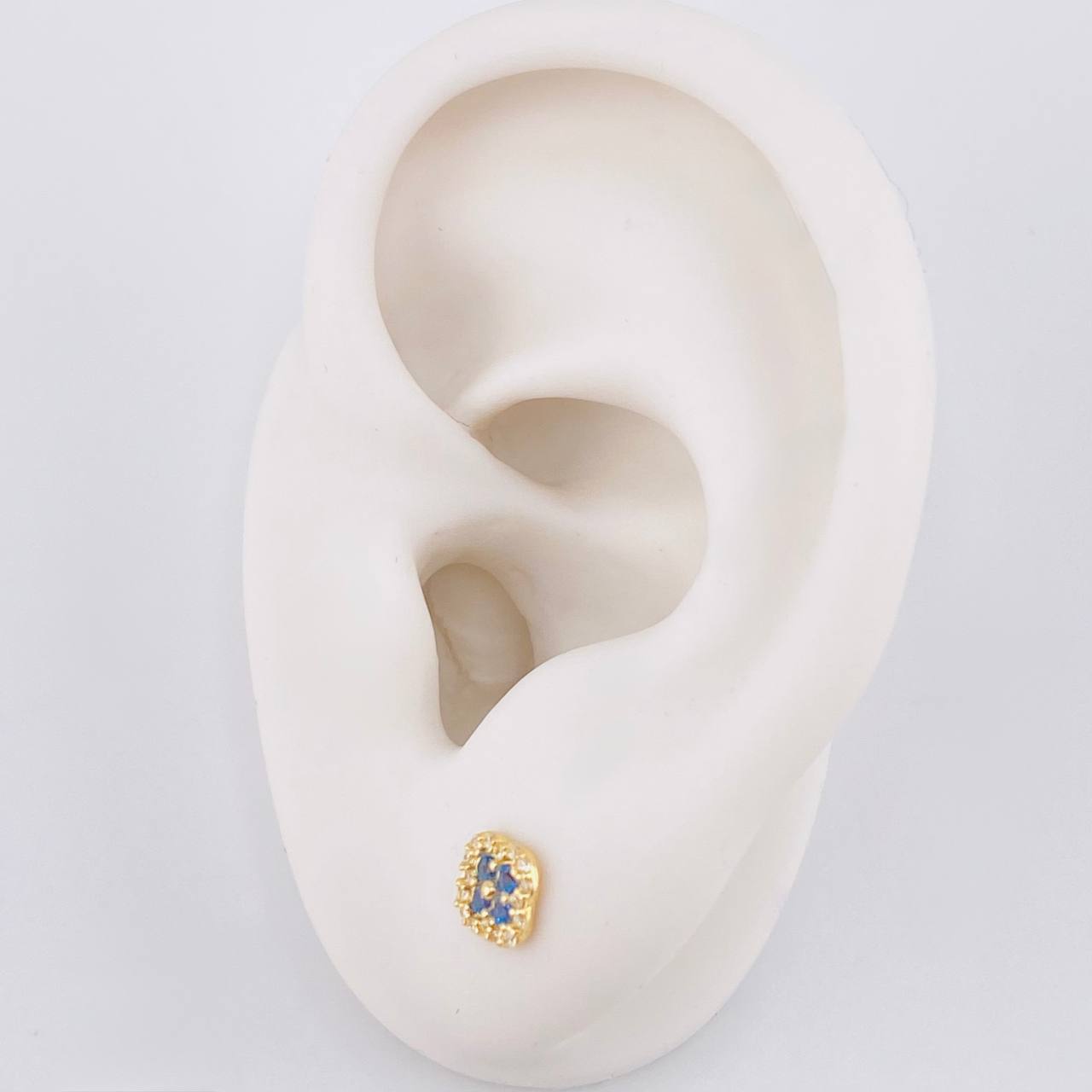 Topos Trebol Tupido 0.85g / 5.7mm Oro Amarillo 18K