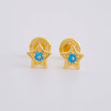 Topos Estrella Tupida 0.7g / 5.8mm Oro Amarillo 18K