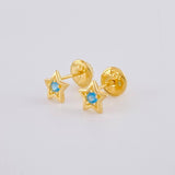 Topos Estrella Tupida 0.7g / 5.8mm Oro Amarillo 18K