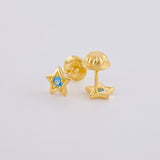 Topos Estrella Tupida 0.7g / 5.8mm Oro Amarillo 18K