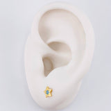 Topos Estrella Tupida 0.7g / 5.8mm Oro Amarillo 18K