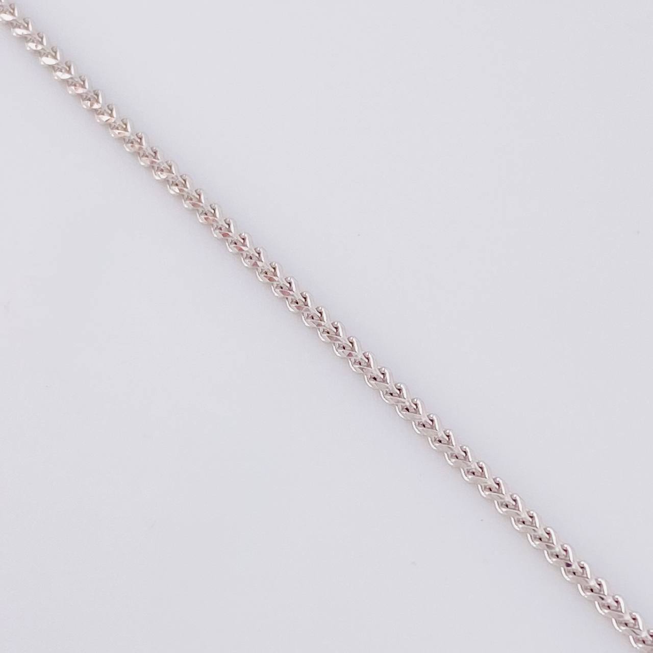 Cadena Franco 6.6g / 60cm / 1.4mm Oro Blanco 18K